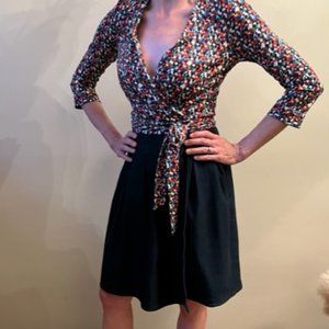 Silk and cotton DVF wrap dress